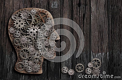 Brain function, psychology, memory or mental activity conception Stock Photo