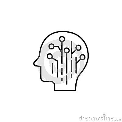 Brain, head, neuron icon. Simple line, outline vector elements of neurology for ui and ux, website or mobile application Vector Illustration