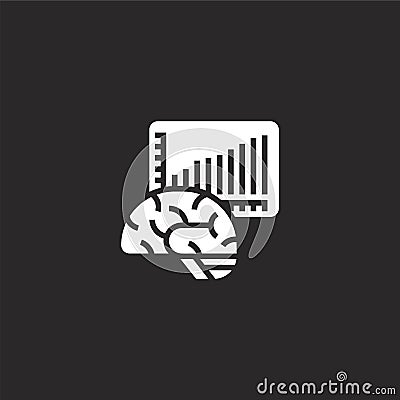 brain icon. Filled brain icon for website design and mobile, app development. brain icon from filled air pollution collection Vector Illustration