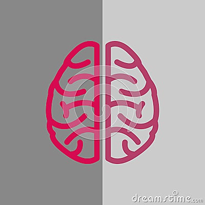 Brain icon stock vector illustration flat design Vector Illustration