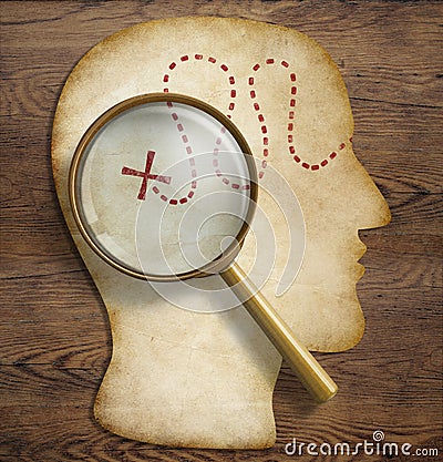 Brain, inner world, psychology, talent exploration Stock Photo