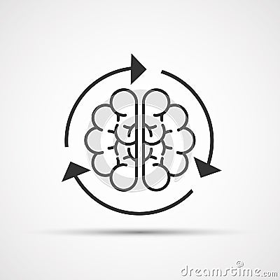 Brain loading. Vector illustration. Vector Illustration