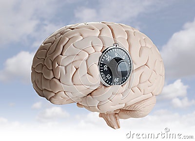 Brain lock Stock Photo
