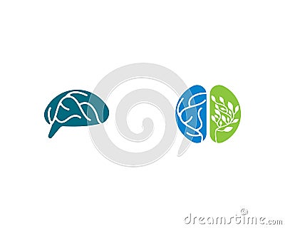 Brain logo template Vector Illustration