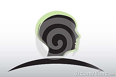Woman brain logo vector image Vector Illustration