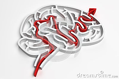 Brain maze Stock Photo