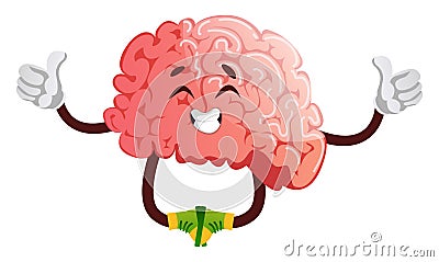 Brain is meditating, illustration, vector Vector Illustration