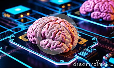 Neural Circuit Synthesis Stock Photo