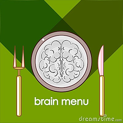 Brain Menu Stock Photo