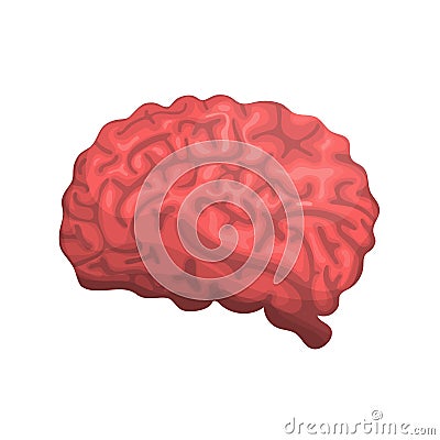 Brain or mind side view vector icon for medical apps and websites Stock Photo