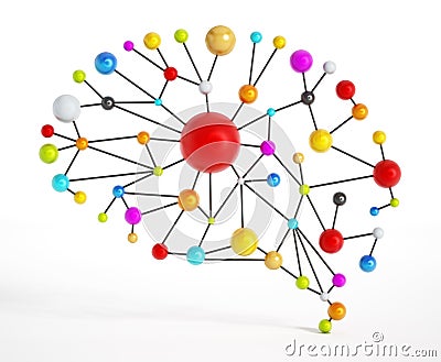 Brain network Stock Photo