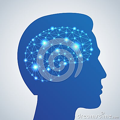 Brain network icon Vector Illustration