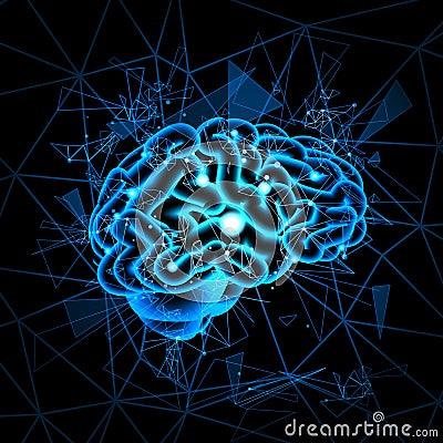 Brain Neurons Activity, Medicine Thinking Intelligence Concept Banner Vector Illustration