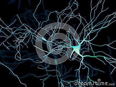 Brain, neurons, synapses, neural network, degenerative diseases, Parkinson Stock Photo