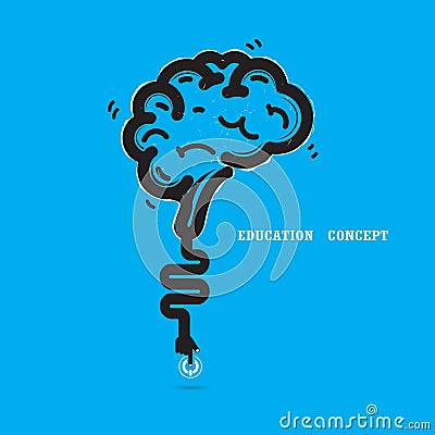 Brain opening concept.Creative brain abstract vector logo design Vector Illustration