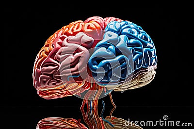 Brain plasticity Neural circuits neurotransmission Receptors dopamine, serotonin, acetylcholine, norepinephrine neural networks. Stock Photo