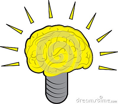 Brain Power Vector Illustration