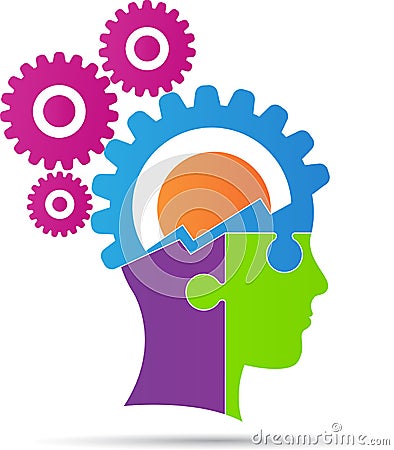 Brain power gear Vector Illustration