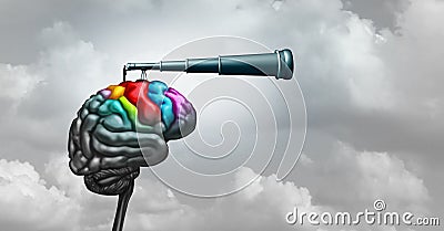 Brain Research Concept Cartoon Illustration