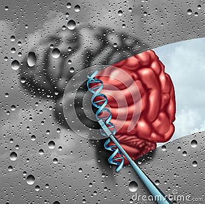 Brain Science Discovery Cartoon Illustration