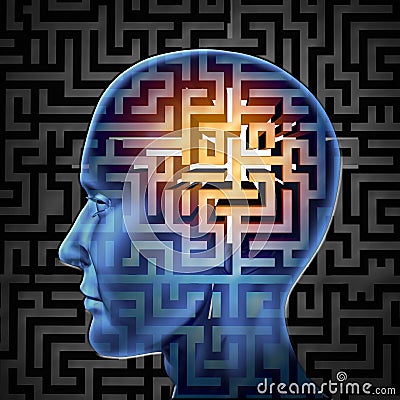 Brain Search Stock Photo