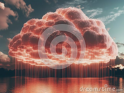 Brain shaped cloud Stock Photo