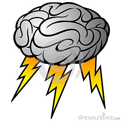 Brain Storm Vector Illustration