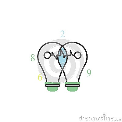 Brain storming colored icon. Element of business for mobile concept and web apps icon. Thin line icon for website design and devel Stock Photo