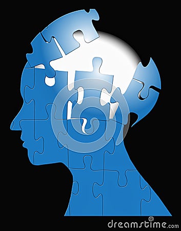 Brain Storming Puzzle Mind Stock Photo