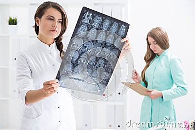 At the brain surgeon's Stock Photo