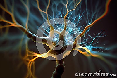 Brain synapses Stock Photo