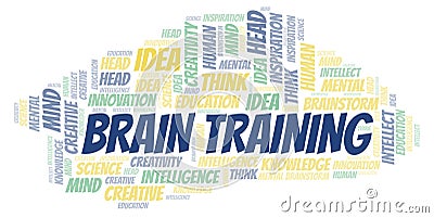 Brain Training word cloud Stock Photo