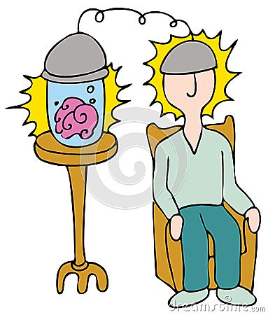 Brain Transplant Vector Illustration