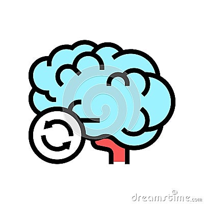 brain transplant color icon vector illustration Cartoon Illustration