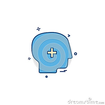 brain treatment user icon vector desige Vector Illustration