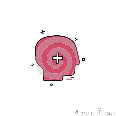 brain treatment user icon vector desige Vector Illustration