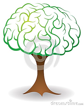 Brain Tree Vector Illustration