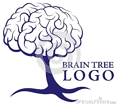 Brain Tree Logo Vector Illustration