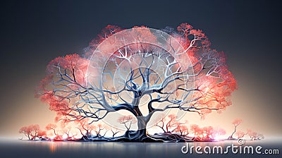 Brain tree in a white background Stock Photo