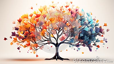 Brain tree in a white background Stock Photo