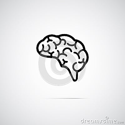 Brain vector icon Vector Illustration