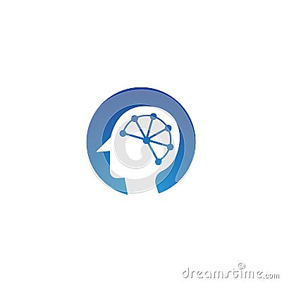 Brain vrctor icon template Vector Illustration