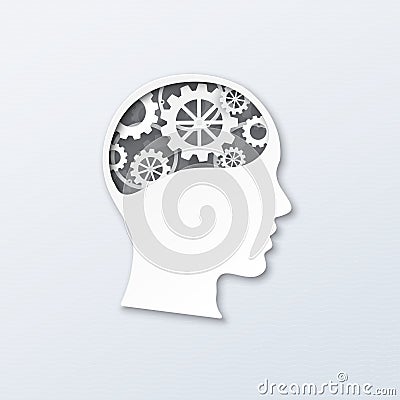 Brain work Cartoon Illustration