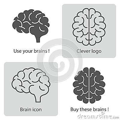 Brains icons. Smart logo for your business. Vector Illustration