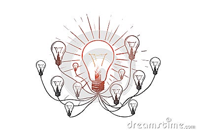 Brainstorm concept. Hand drawn isolated vector. Vector Illustration