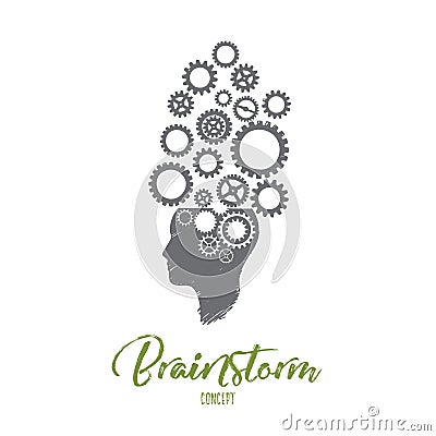 Brainstorm concept. Hand drawn isolated vector. Vector Illustration