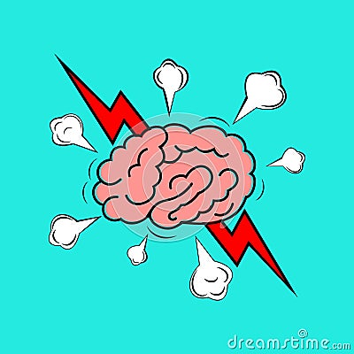 Brainstorm creative idea concept. Vector Illustration