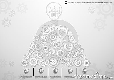 Brainstorm ideas for success with bulbs backlash. Vector Illustration