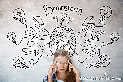 Brainstorm and innovation concept Stock Photo