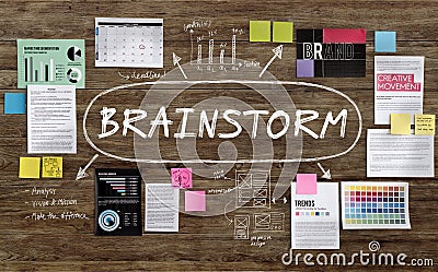 Brainstorm Inspiration Ideas Analysis Concept Stock Photo